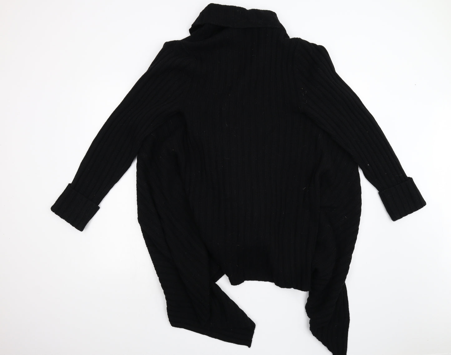 M&S Womens Black  Knit Cardigan Jumper Size 16