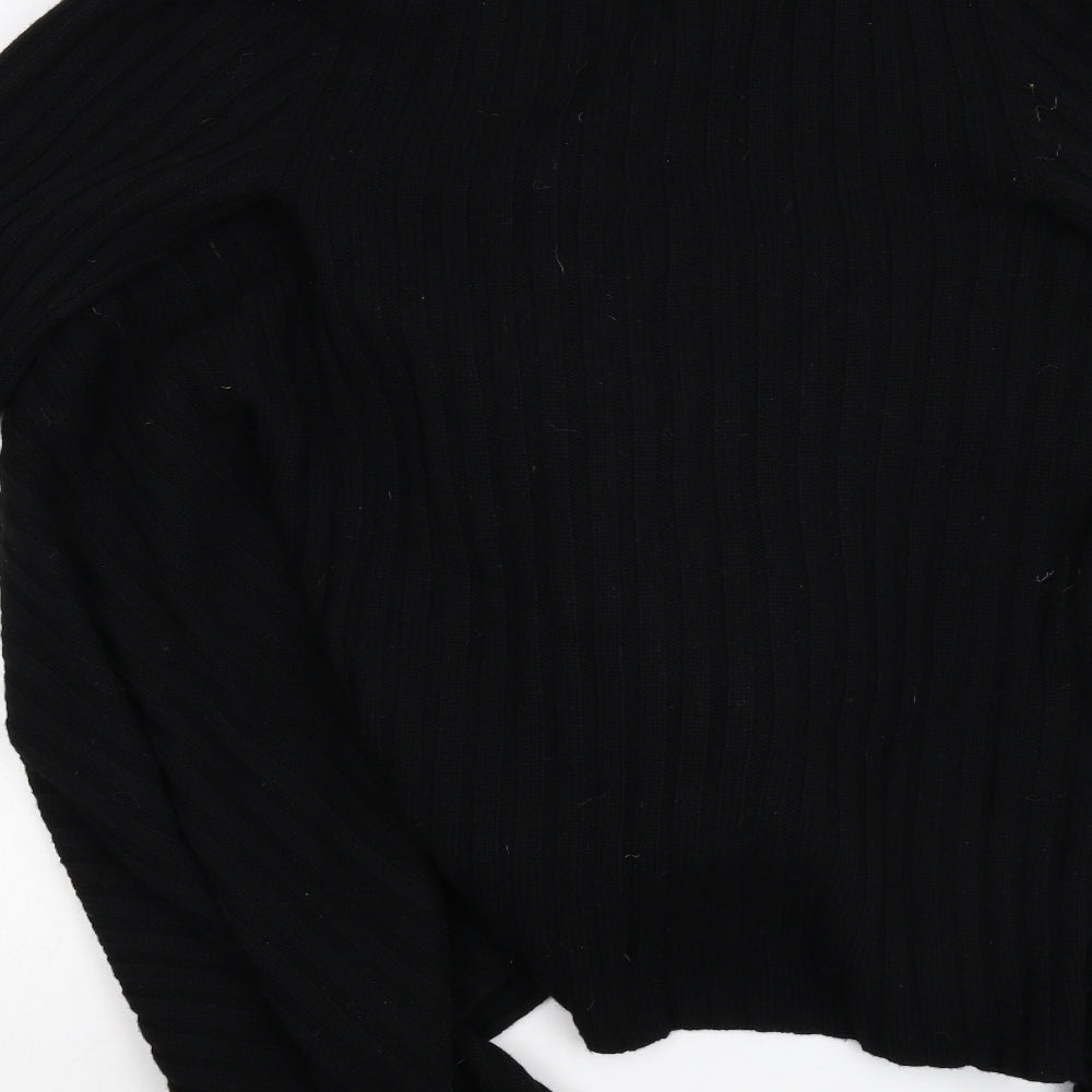 M&S Womens Black  Knit Cardigan Jumper Size 16