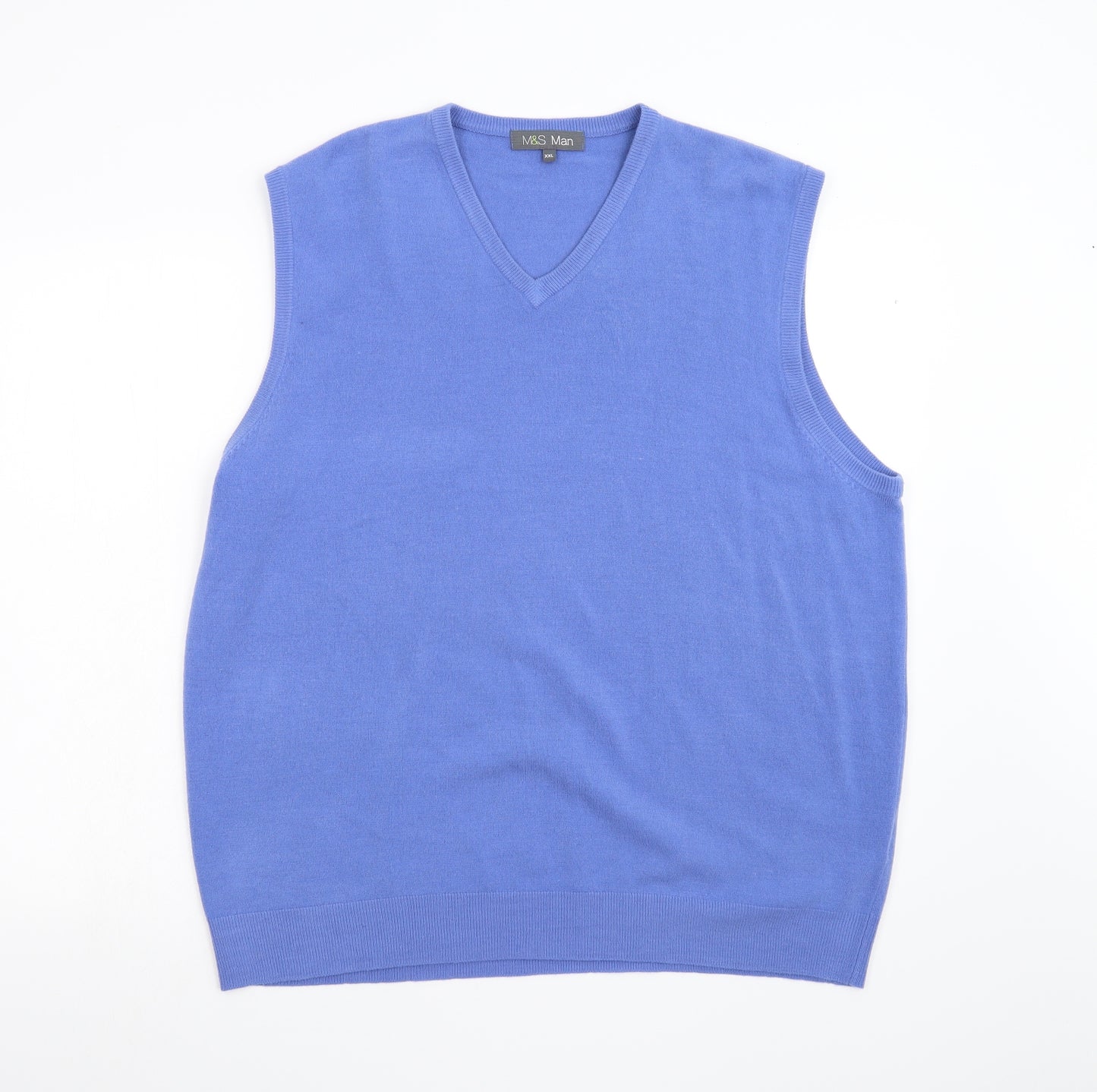 M&S Mens Blue  Knit Pullover Jumper Size 2XL
