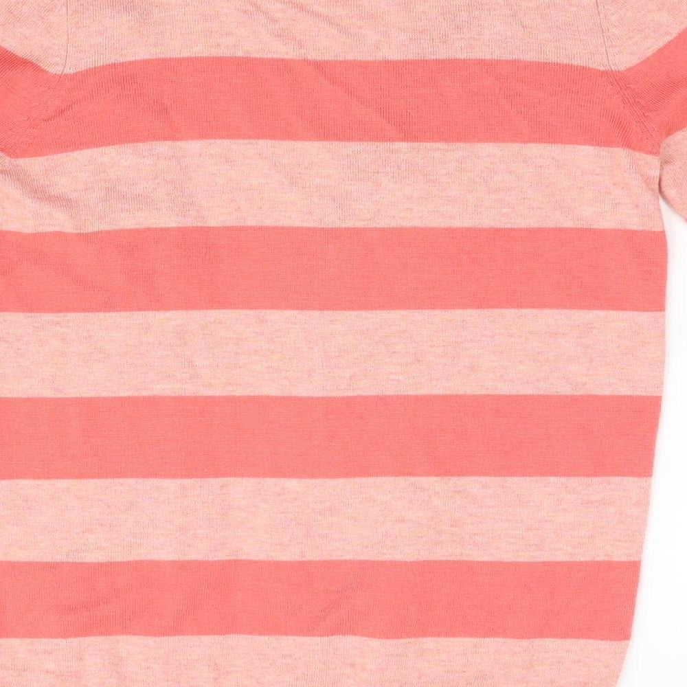 Papaya Womens Orange Striped Knit Cardigan Jumper Size 10