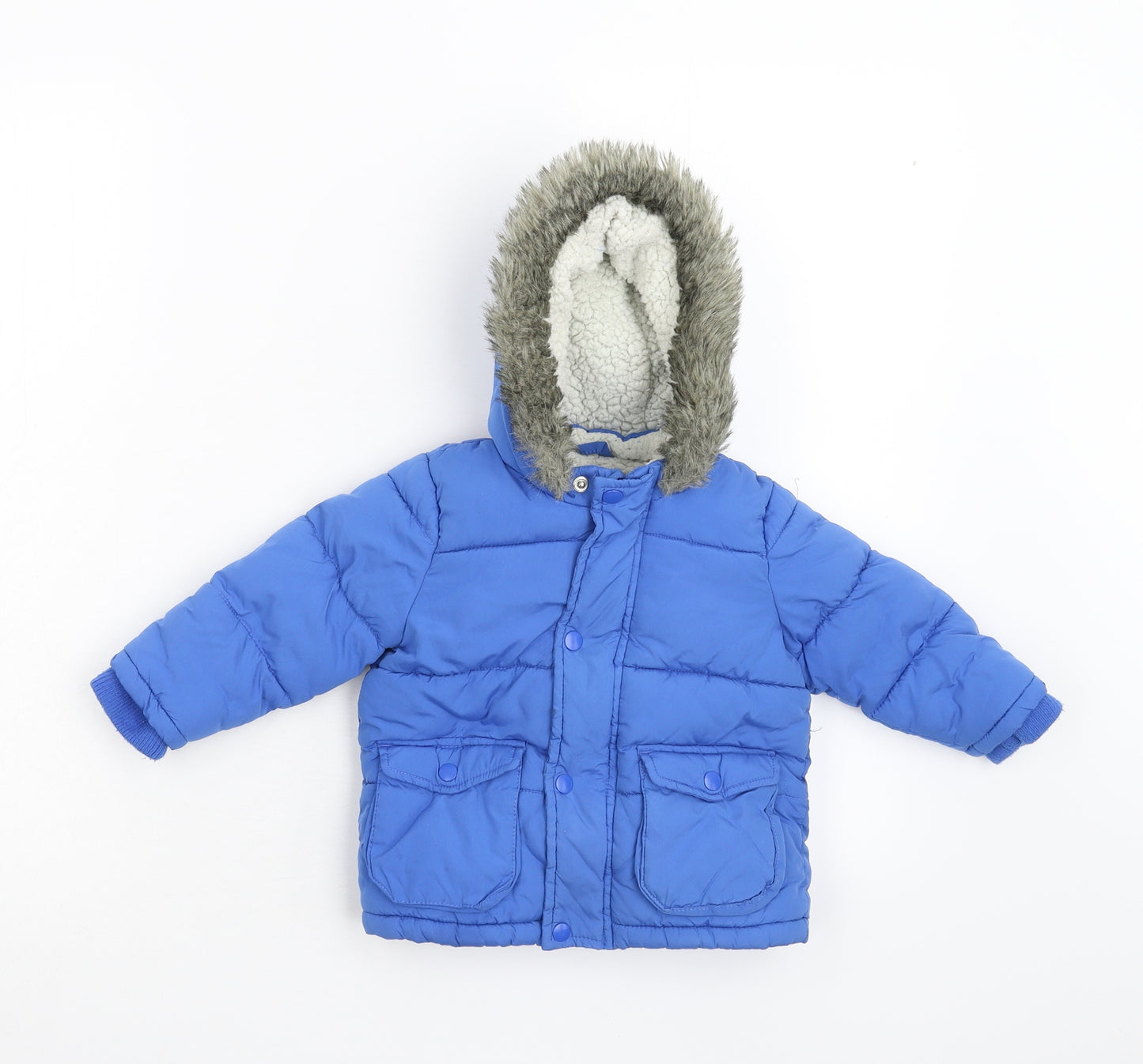 Fred & Flo Baby Blue   Overcoat Coat Size 12-18 Months