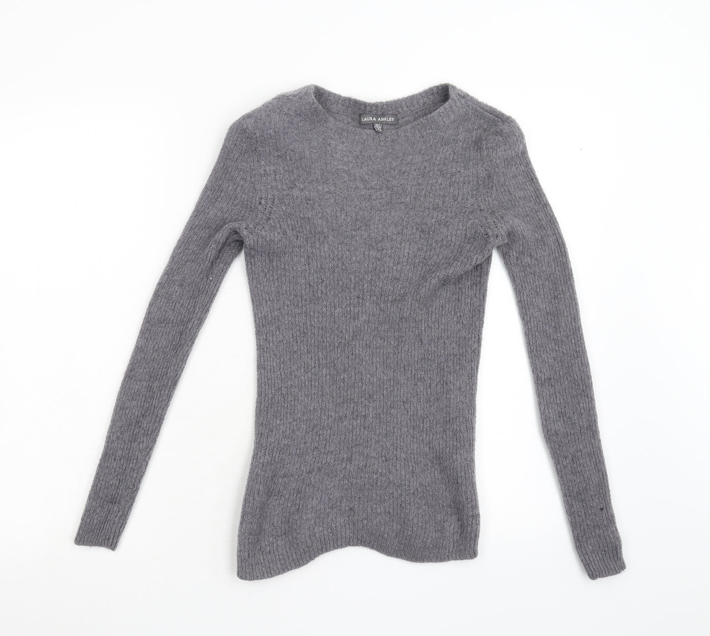 Laura Ashley Womens Grey  Knit Pullover Jumper Size 8
