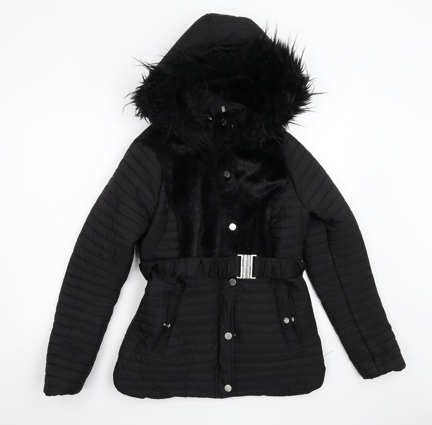 Lipsy Womens Black   Overcoat Coat Size 12