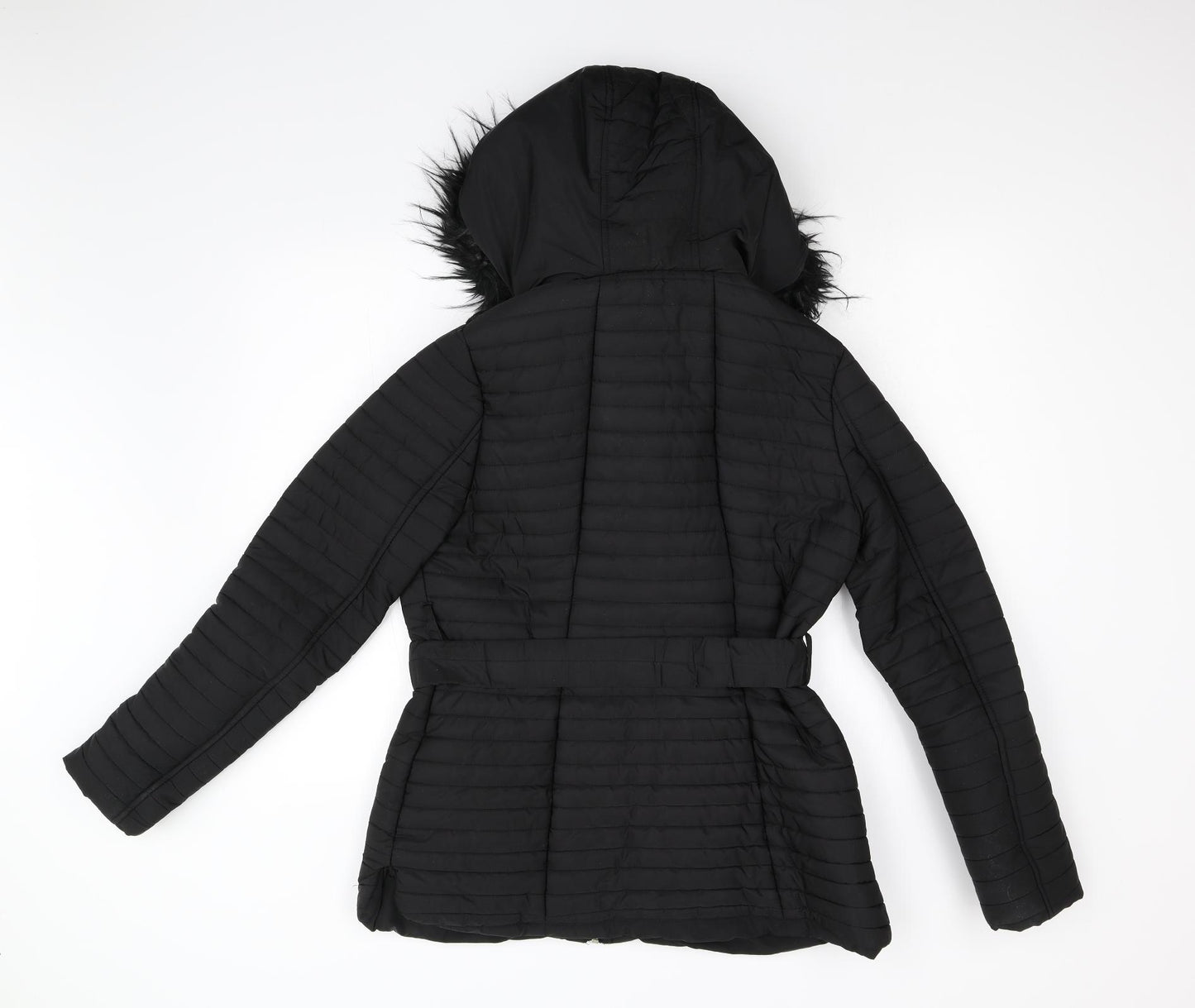 Lipsy Womens Black   Overcoat Coat Size 12