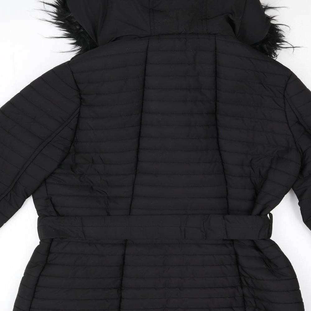 Lipsy Womens Black   Overcoat Coat Size 12