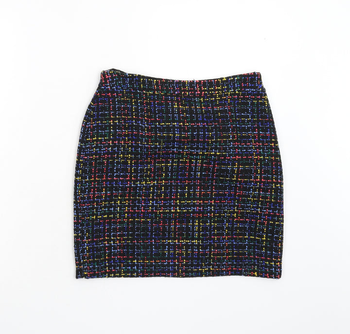 Papaya Womens Multicoloured Check Mini Skirt Size 8