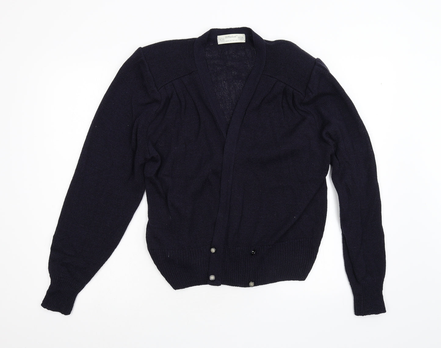 M&S Womens Blue  Knit Cardigan Jumper Size 16