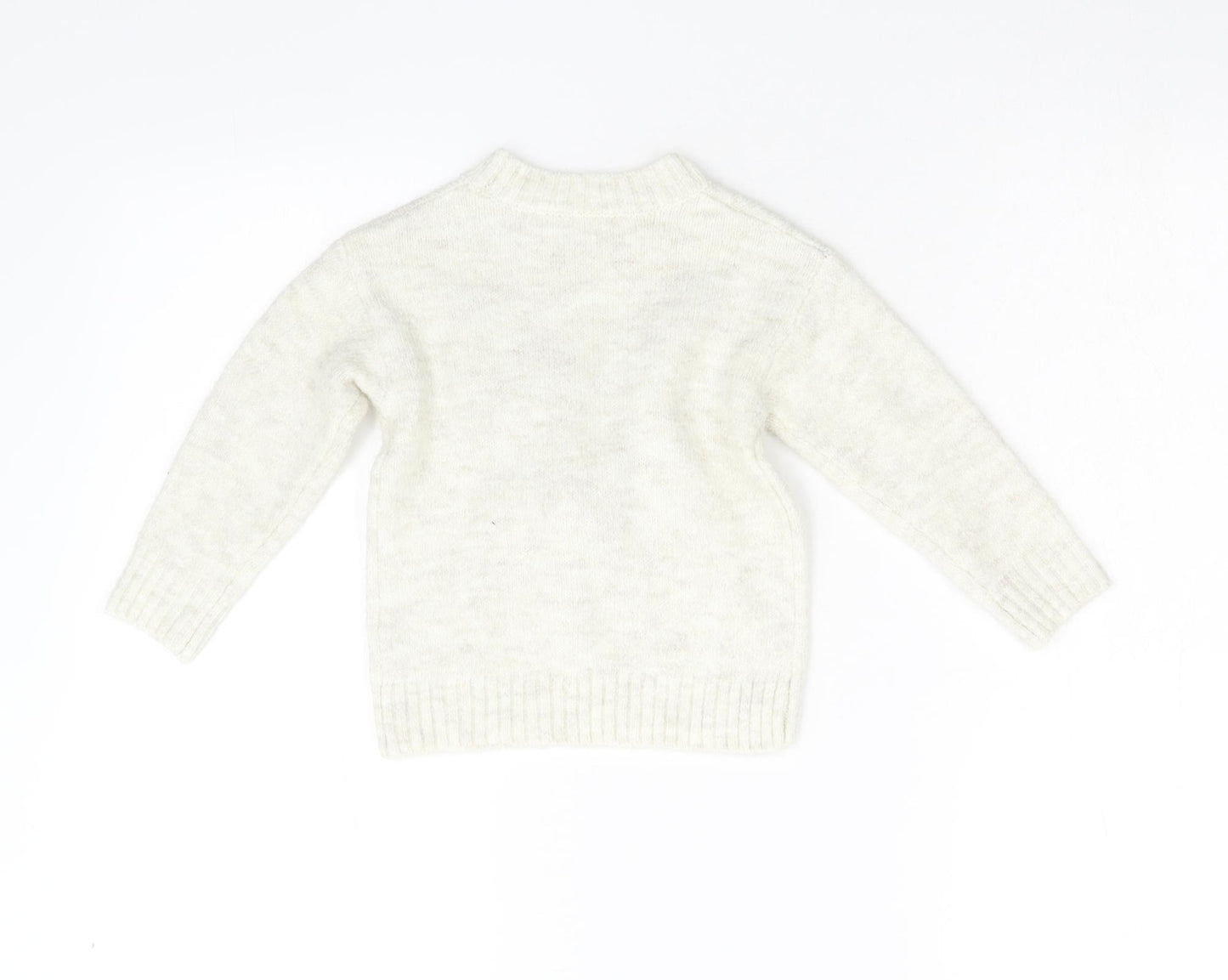 Nutmeg Baby Ivory  Knit Pullover Jumper Size 18-24 Months  - Christmas