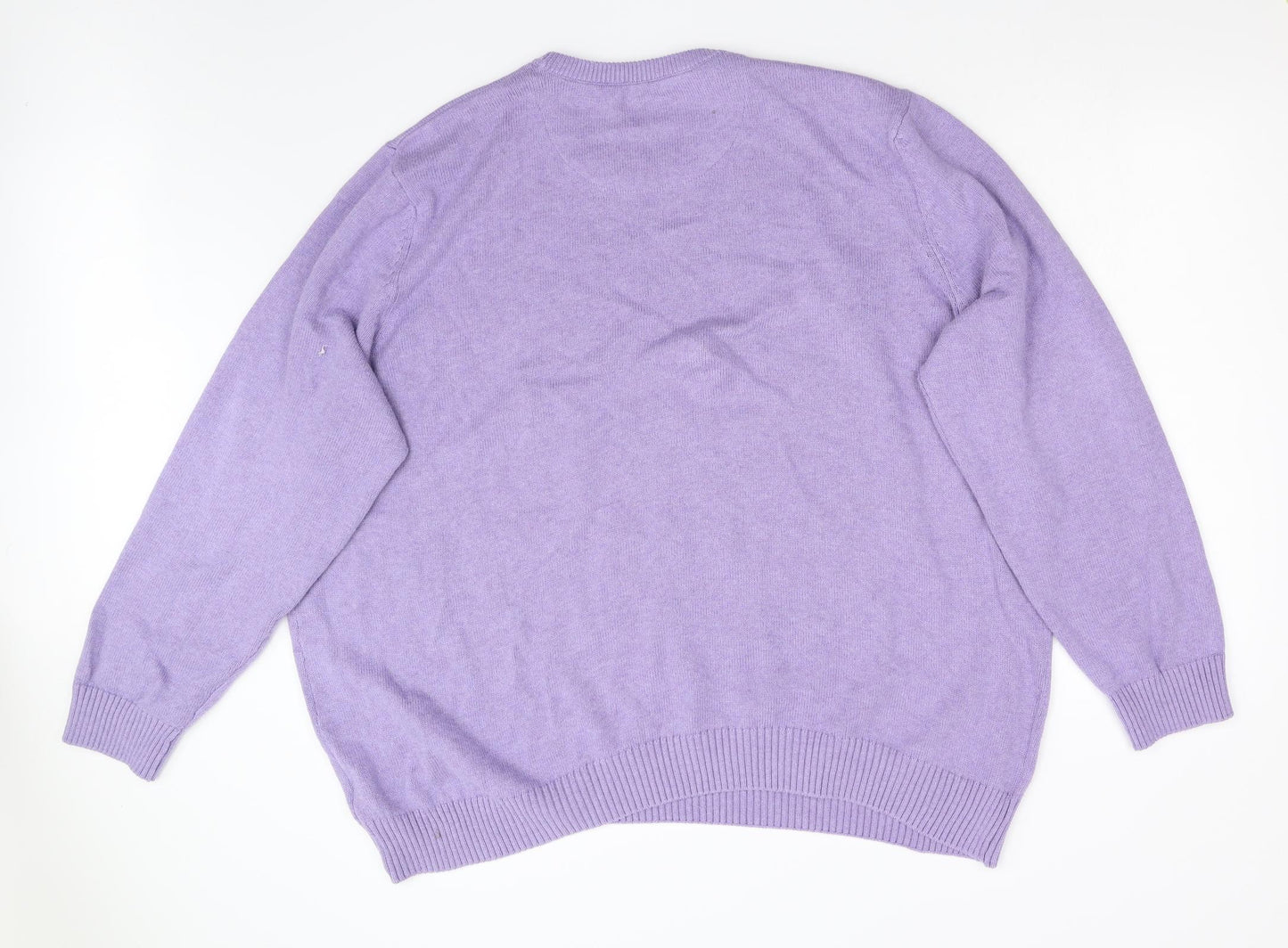 Maine Mens Purple  Knit Pullover Jumper Size 3XL