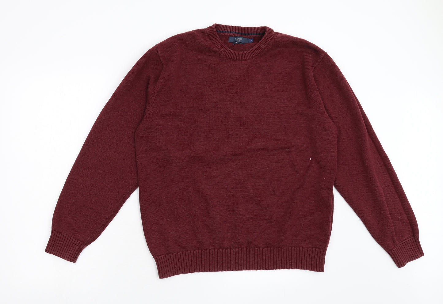 Atlantic Bay Mens Red  Knit Pullover Jumper Size M
