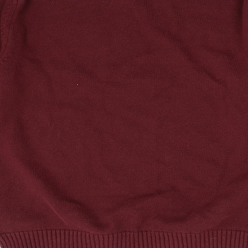 Atlantic Bay Mens Red  Knit Pullover Jumper Size M