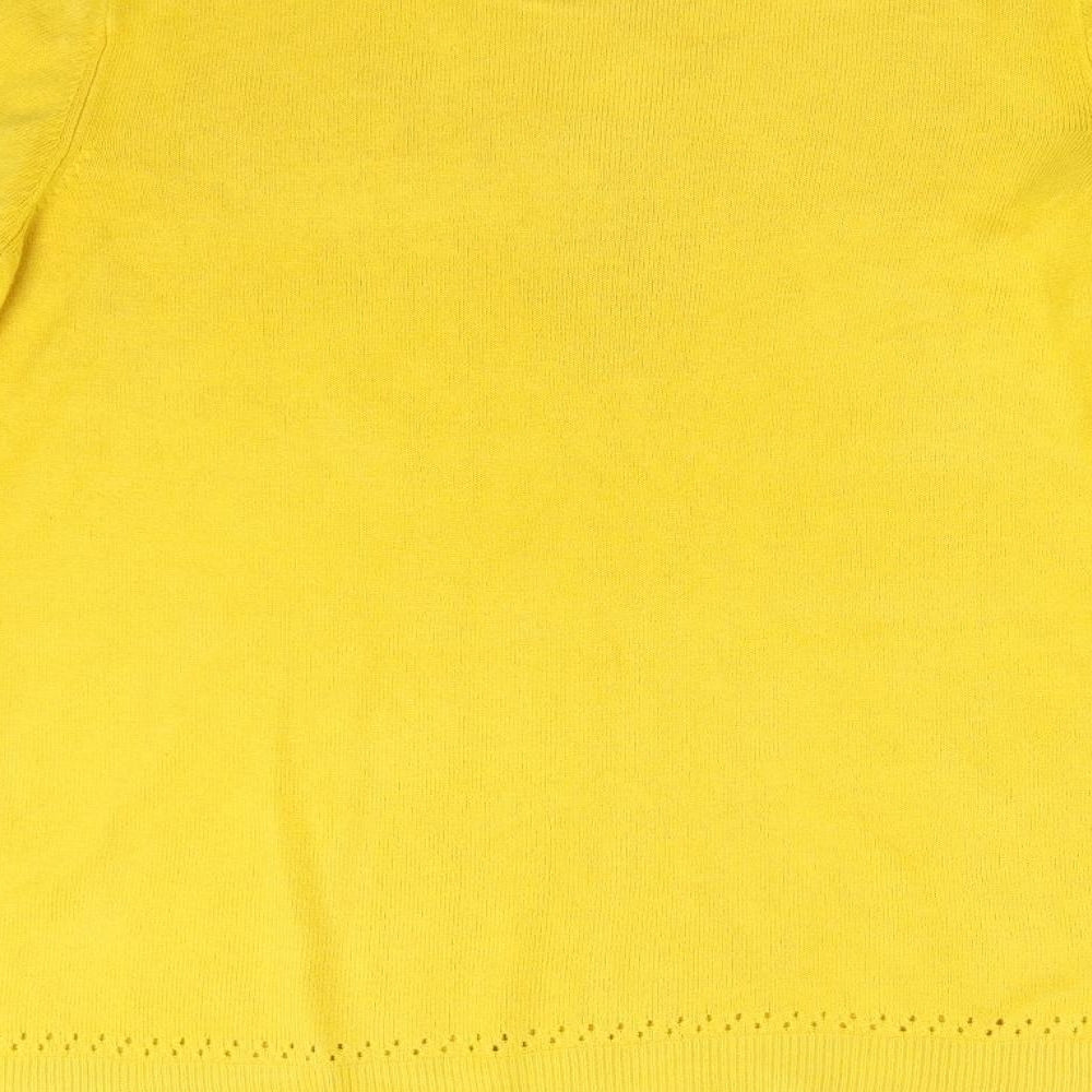 Papaya Womens Yellow  Knit Pullover Jumper Size 20
