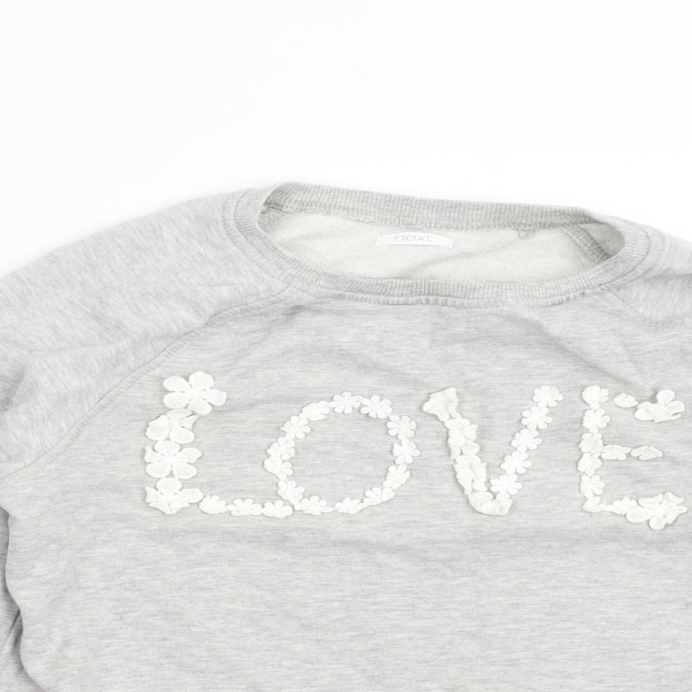 NEXT Girls Grey   Pullover Sweatshirt Size 12 Years