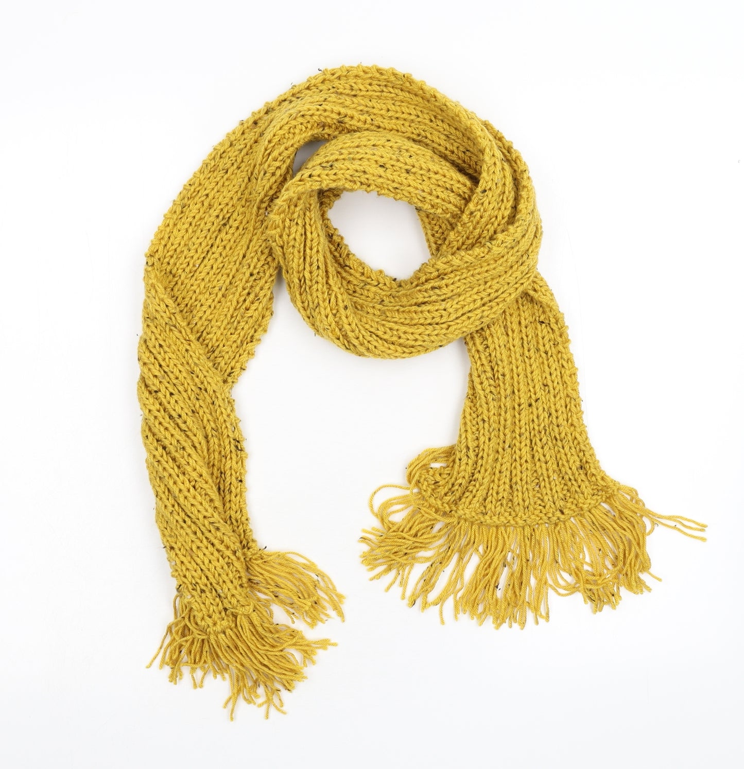 Preworn Unisex Yellow  Knit  Scarf