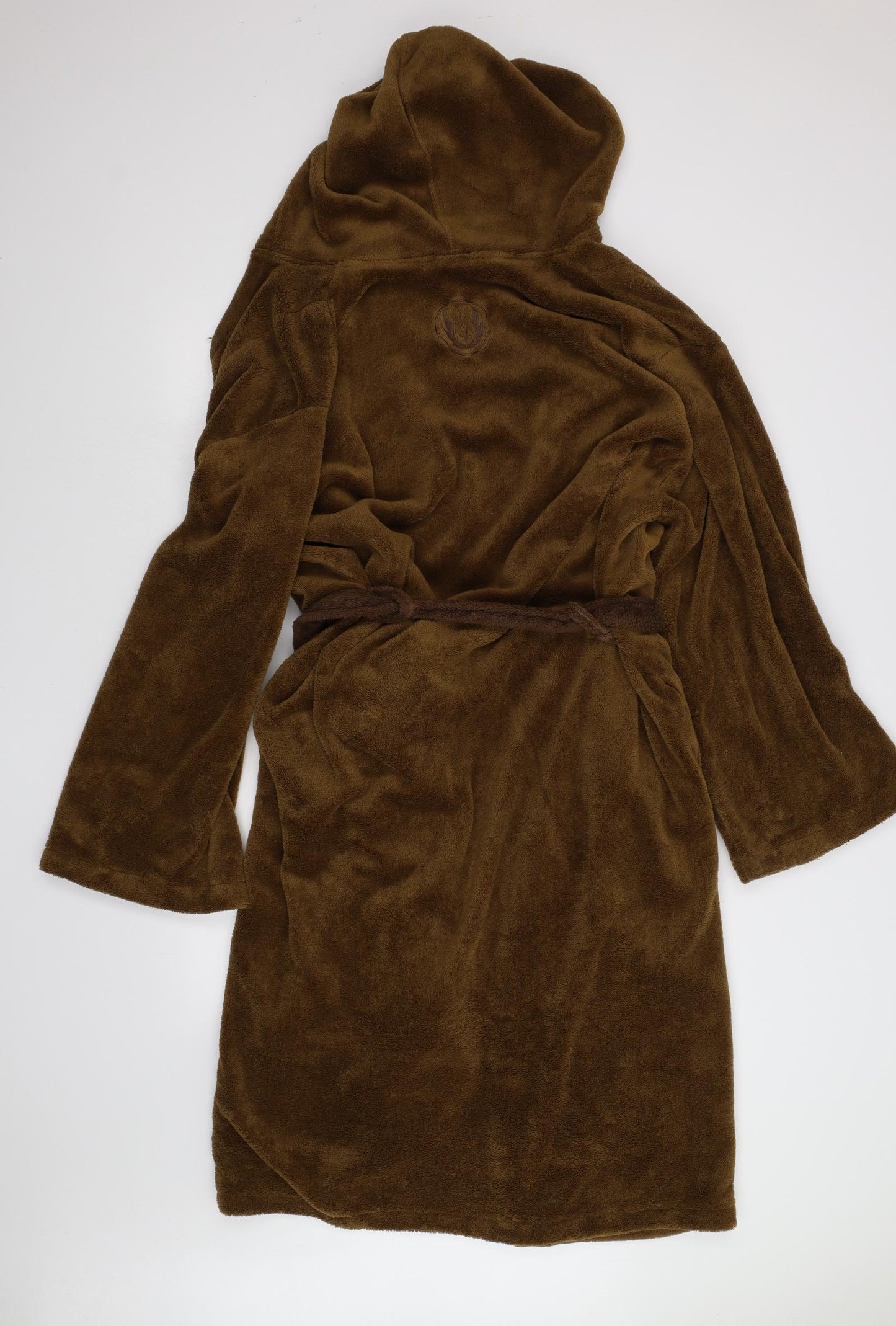 Groovy UK Ltd Mens Brown Solid Fleece  Robe One Size