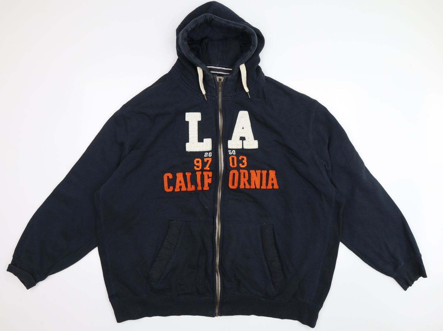 Jacamo Mens Blue   Full Zip Hoodie Size 3XL