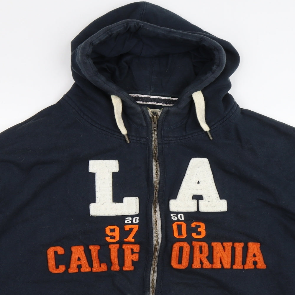 Jacamo Mens Blue   Full Zip Hoodie Size 3XL