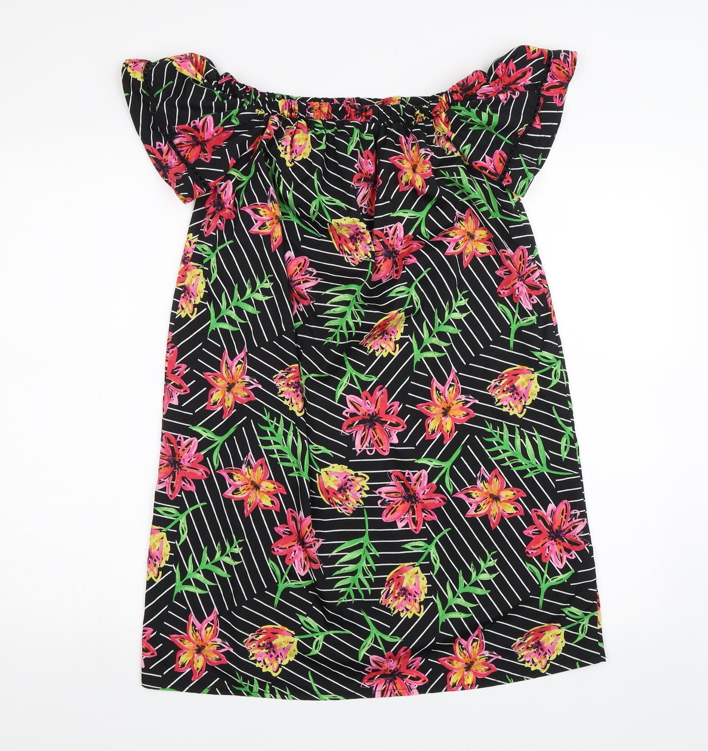 Primark Womens Black Floral  Shift  Size 8
