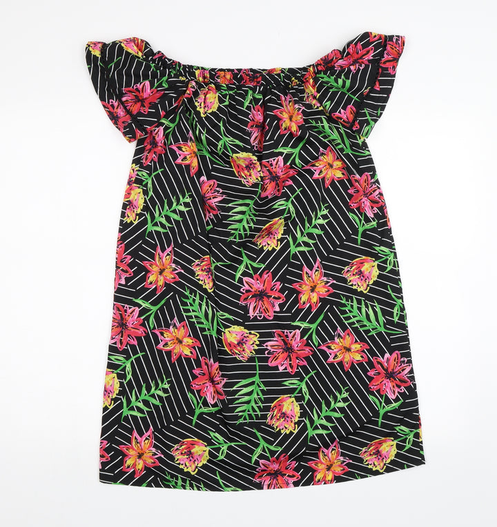 Primark Womens Black Floral  Shift  Size 8