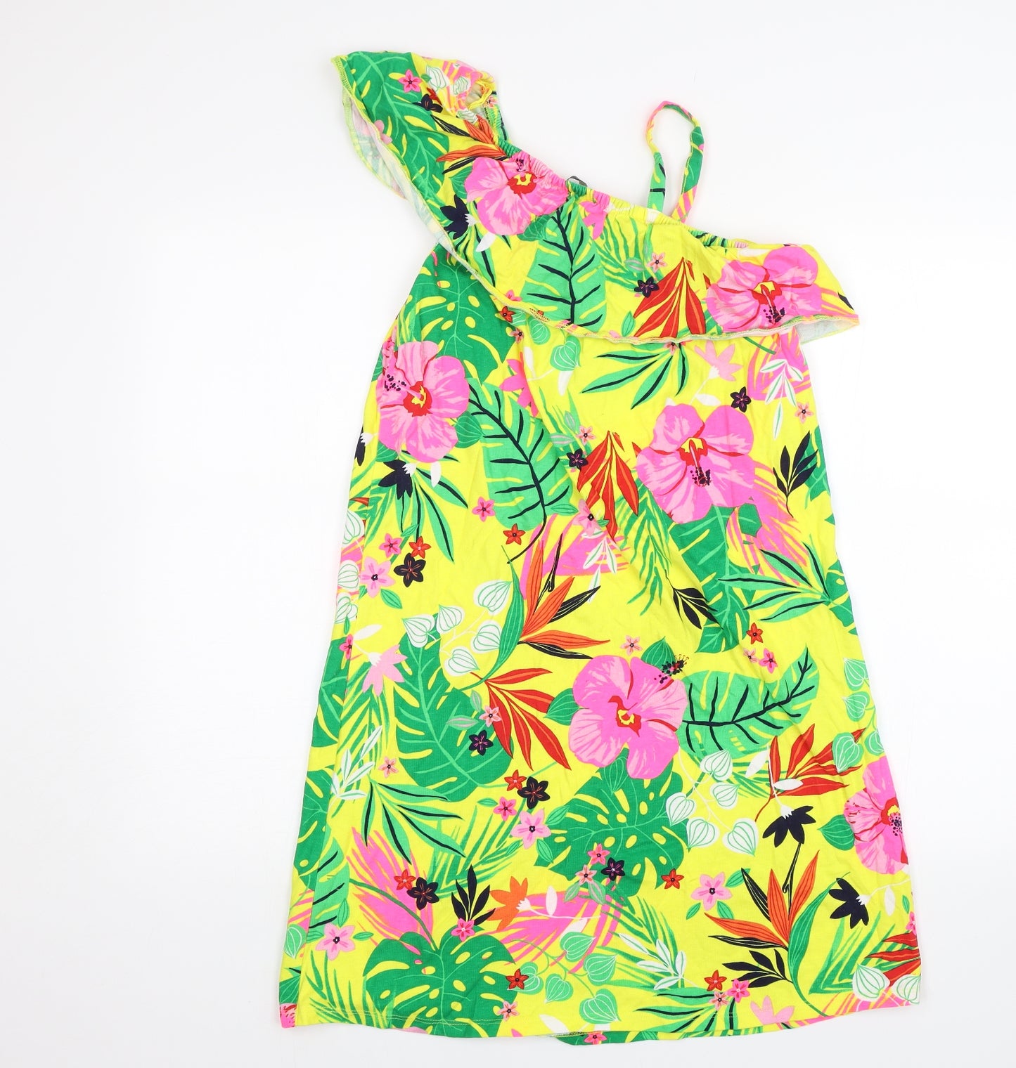 George Girls Yellow Floral  Shift  Size 13-14 Years