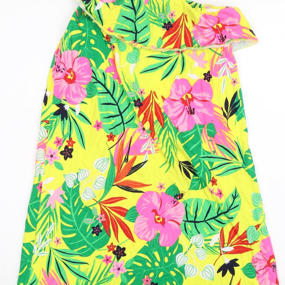 George Girls Yellow Floral  Shift  Size 13-14 Years