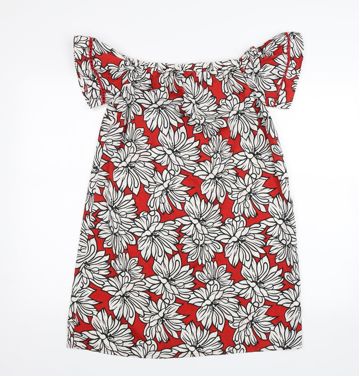 Primark Womens Red Floral  Shift  Size 8