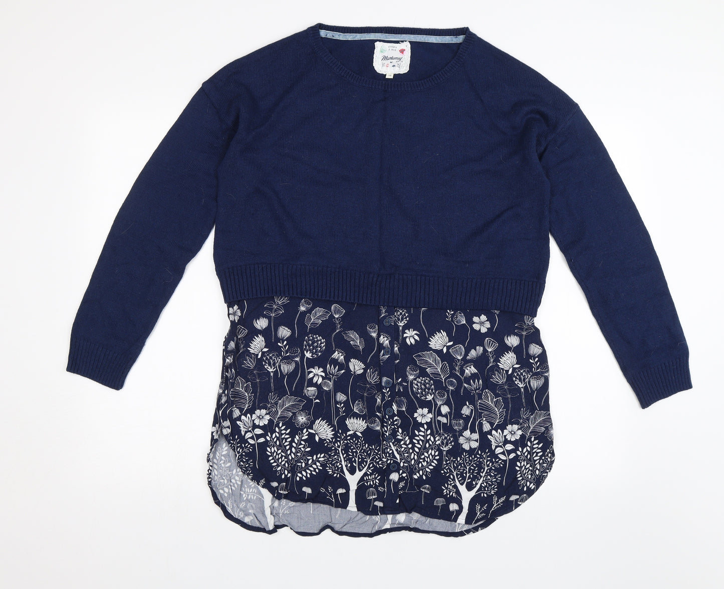 Mantaray Womens Brown Floral  Pullover Jumper Size 14