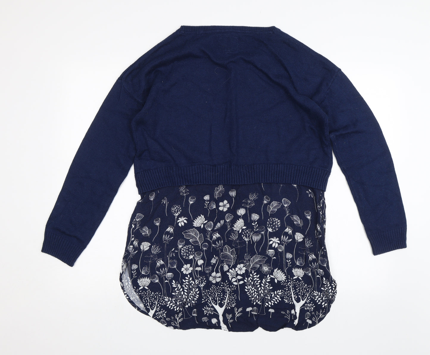 Mantaray Womens Brown Floral  Pullover Jumper Size 14
