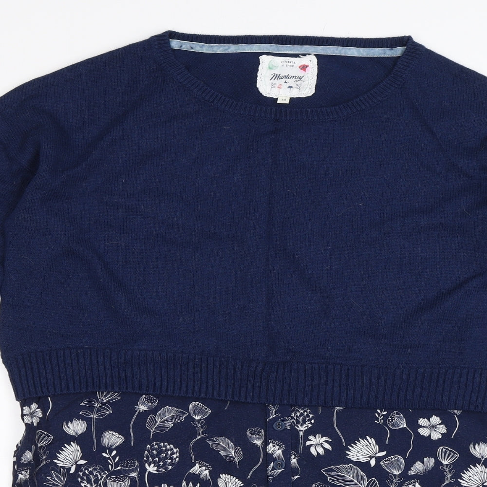 Mantaray Womens Brown Floral  Pullover Jumper Size 14