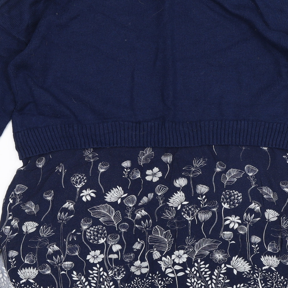 Mantaray Womens Brown Floral  Pullover Jumper Size 14