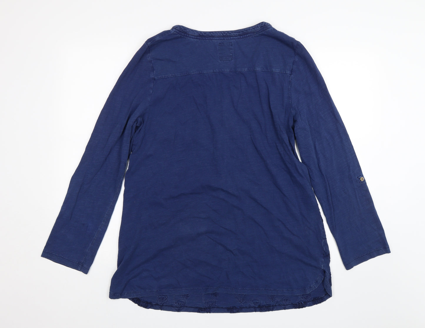 Mantaray Womens Blue Floral  Tunic Blouse Size 16