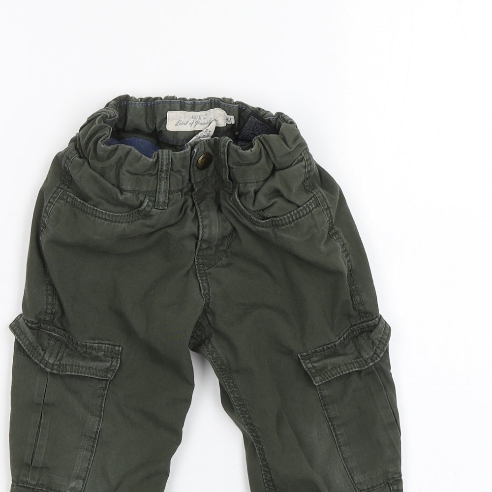 H&M Boys Green   Cargo Trousers Size 4 Years