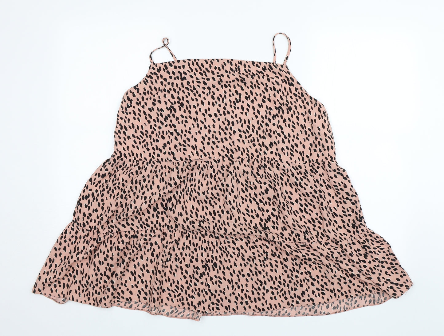New Look Womens Pink Animal Print  Camisole Blouse Size 16