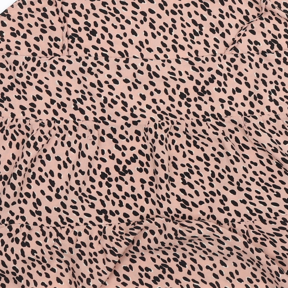 New Look Womens Pink Animal Print  Camisole Blouse Size 16