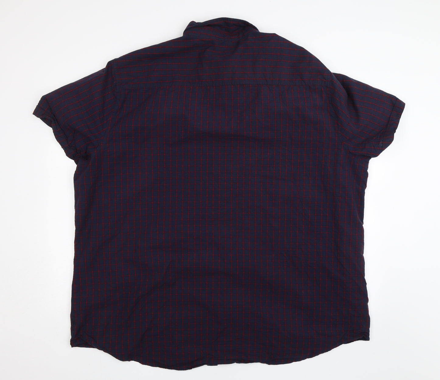 F&F Mens Blue Plaid   Button-Up Size 4XL