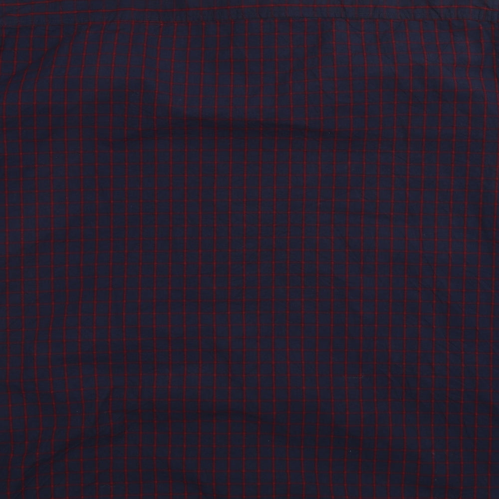 F&F Mens Blue Plaid   Button-Up Size 4XL