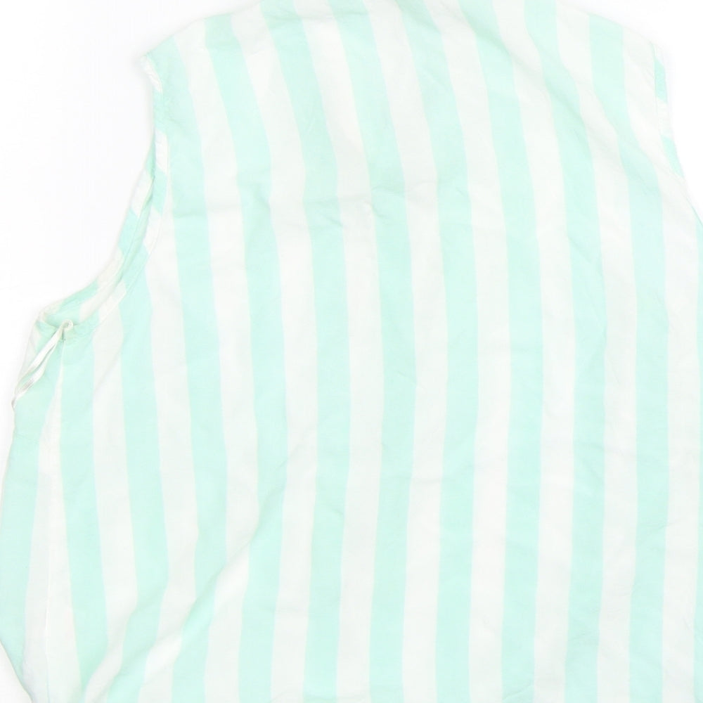 Atmosphere Womens Green Striped  Basic Blouse Size 8