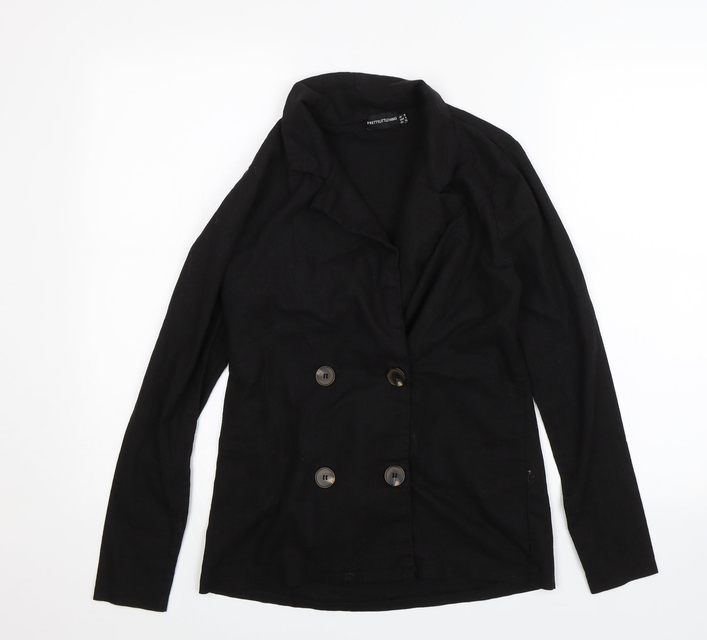 PRETTYLITTLETHING Womens Black   Jacket  Size 8