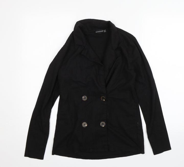 PRETTYLITTLETHING Womens Black   Jacket  Size 8