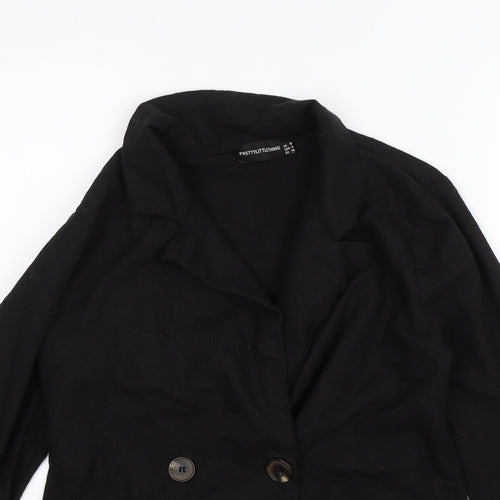 PRETTYLITTLETHING Womens Black   Jacket  Size 8