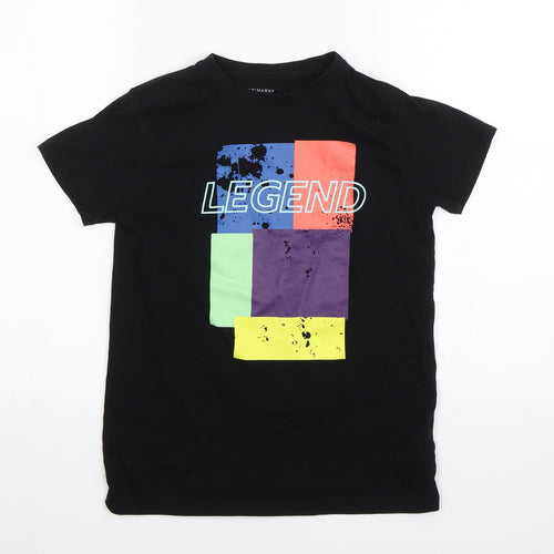 Primark Boys Black   Basic T-Shirt Size 10-11 Years  - Legend