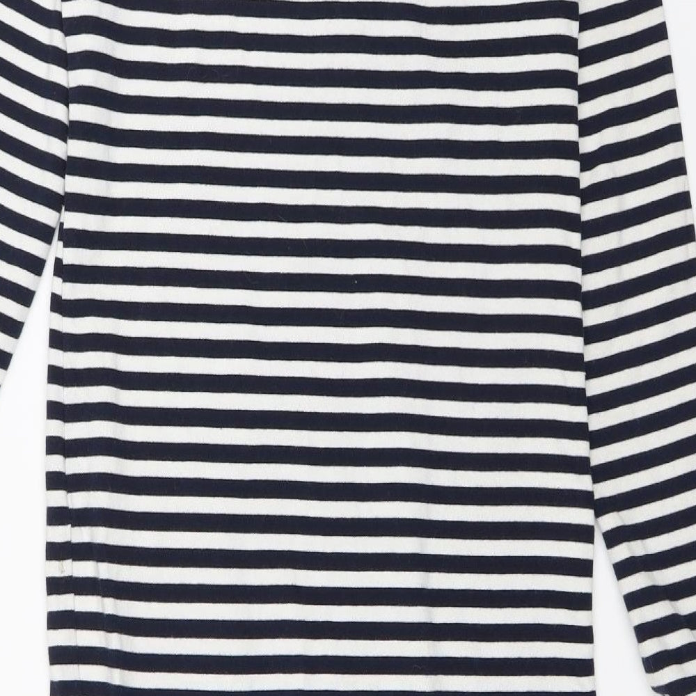 Zara Womens Blue Striped  T-Shirt Dress  Size S