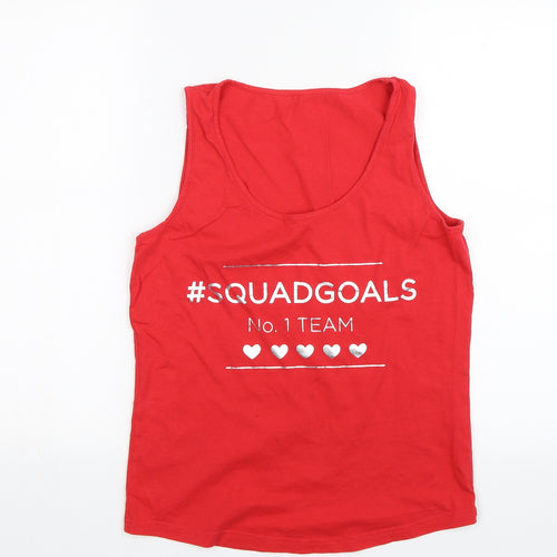 George Womens Red Solid  Top Pyjama Top Size 8  - #squadgoals