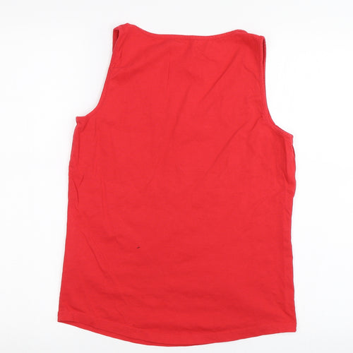 George Womens Red Solid  Top Pyjama Top Size 8  - #squadgoals