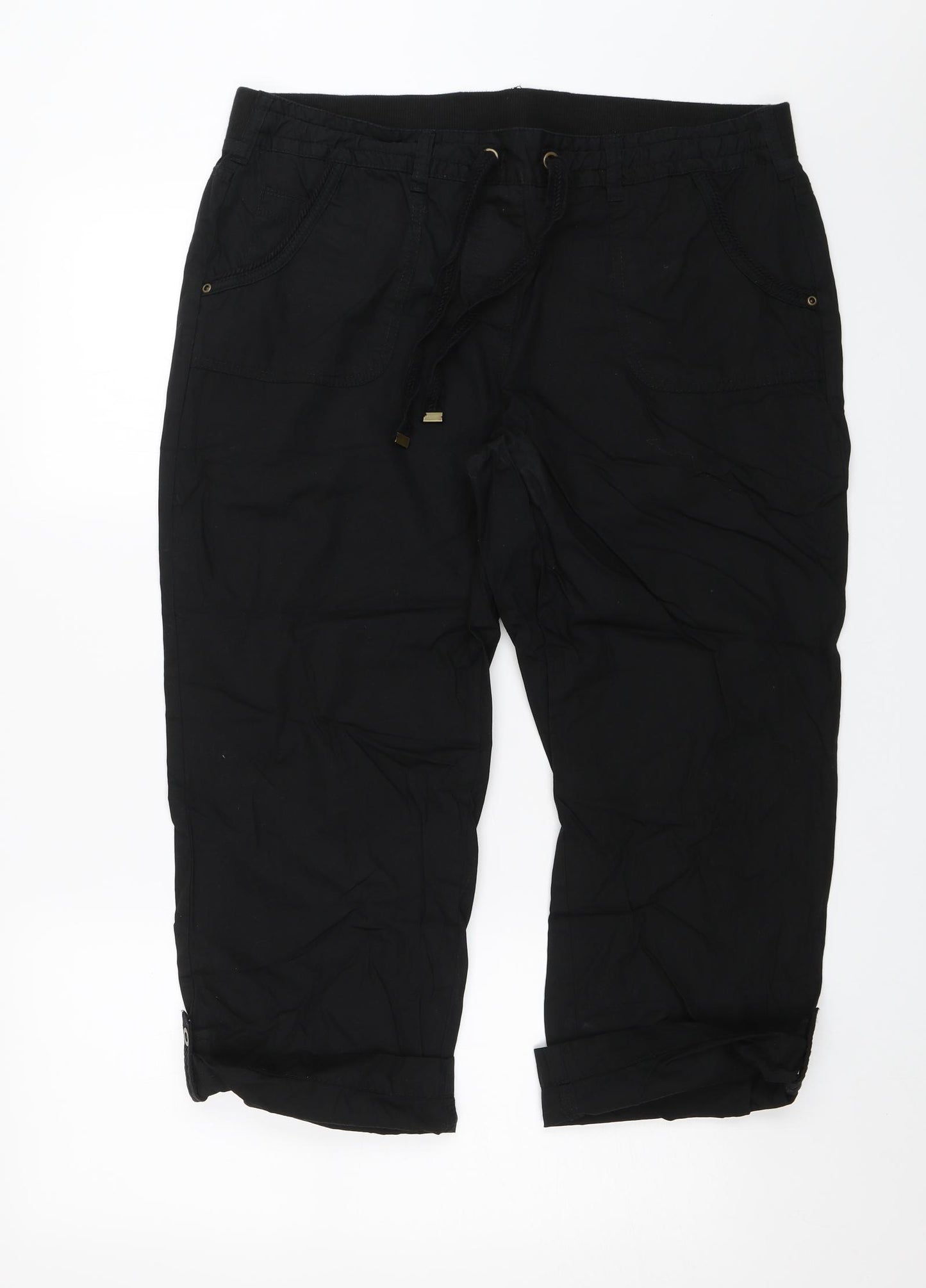 George Womens Black   Trousers  Size 16 L22 in