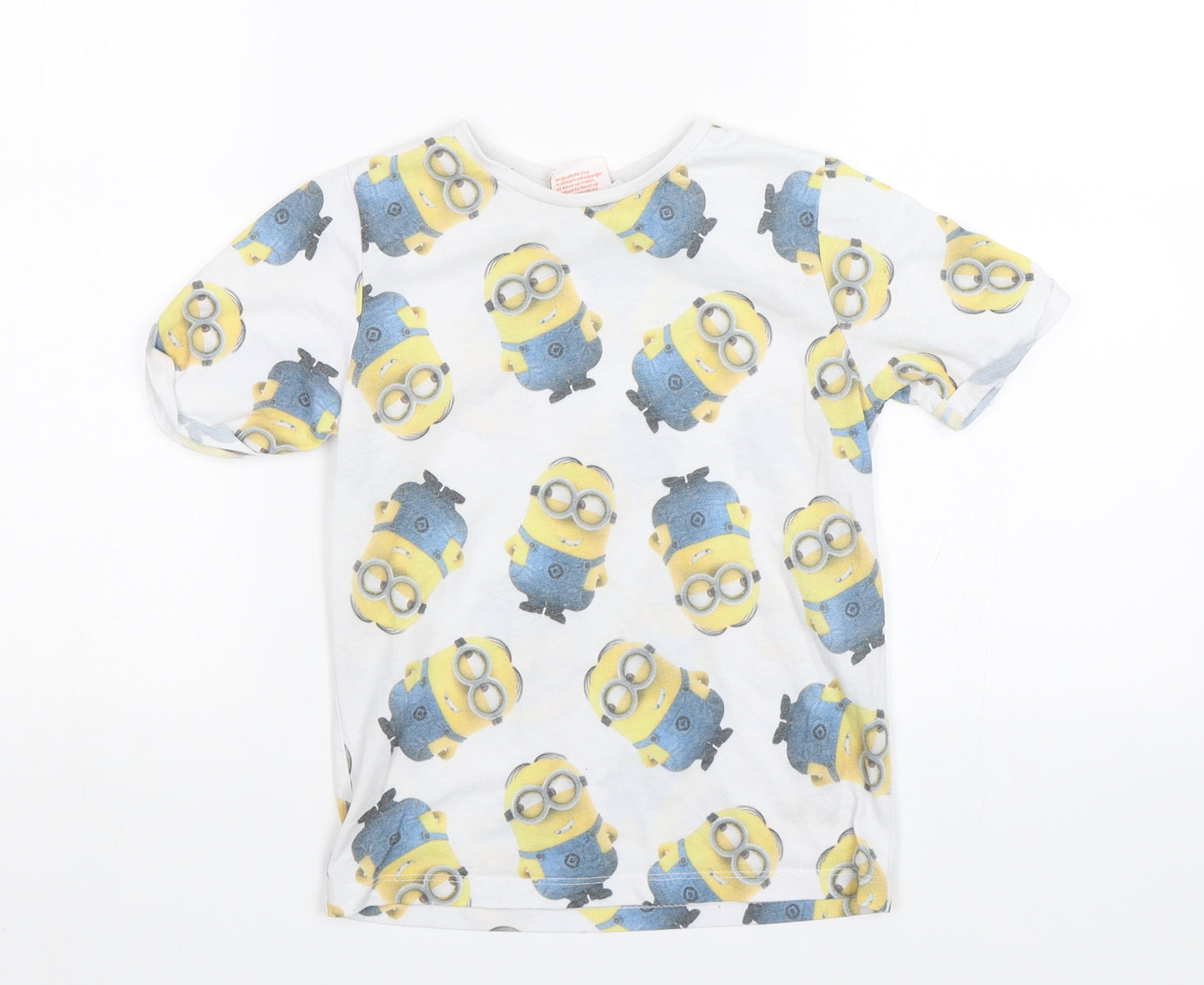 Primark Boys White   Basic T-Shirt Size 7-8 Years  - Despicable Me