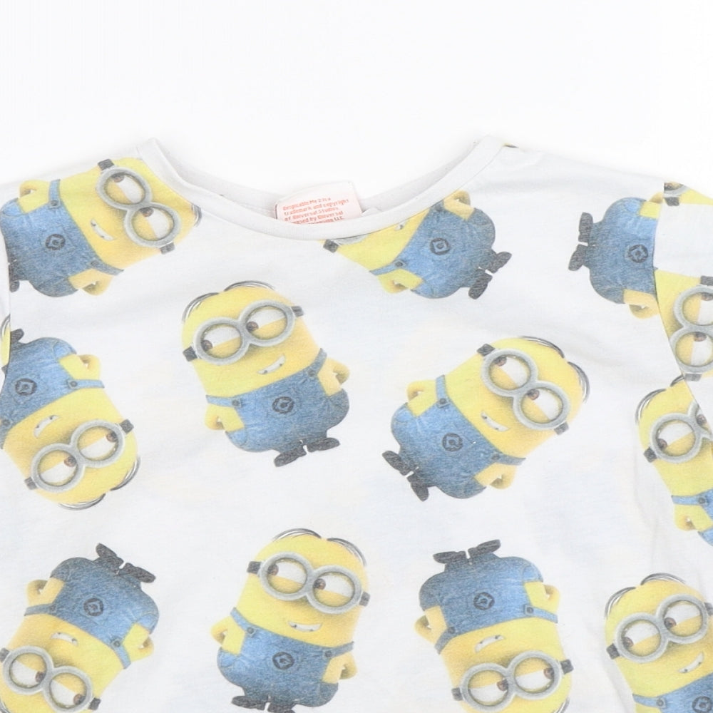 Primark Boys White   Basic T-Shirt Size 7-8 Years  - Despicable Me