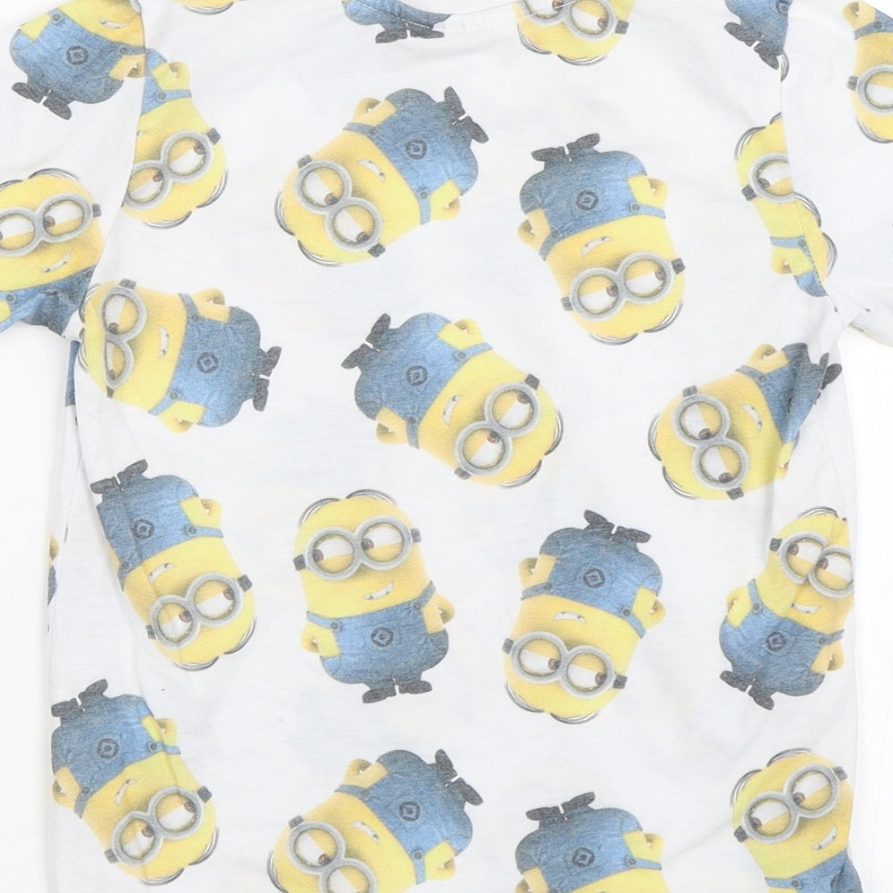 Primark Boys White   Basic T-Shirt Size 7-8 Years  - Despicable Me