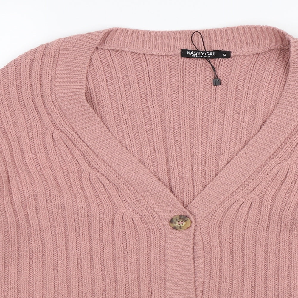 Nasty Gal Womens Pink   Cardigan Jumper Size S