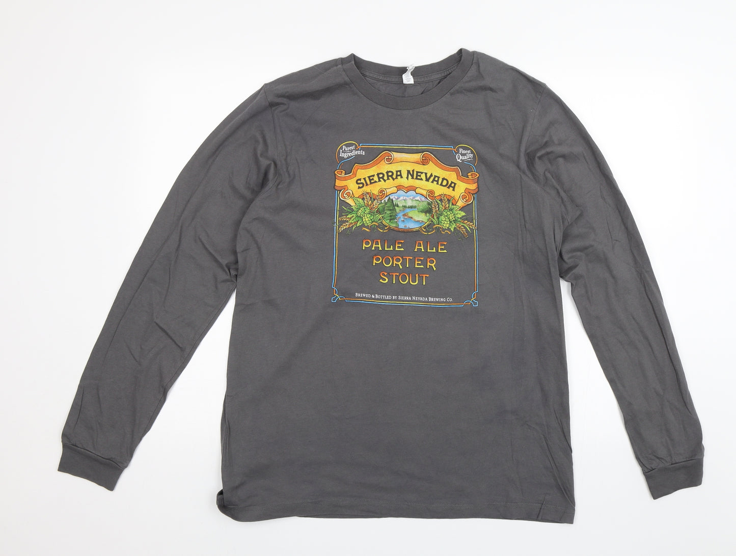 Canvas Mens Grey    T-Shirt Size L  - Sierra Nevada